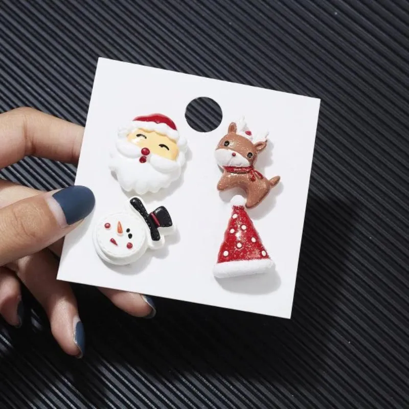 3Pcs Christmas Holiday Themed Enamel Brooch Pins Set