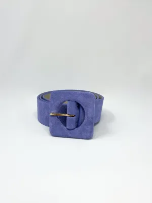 Agnes Belt in Periwinkle Suede