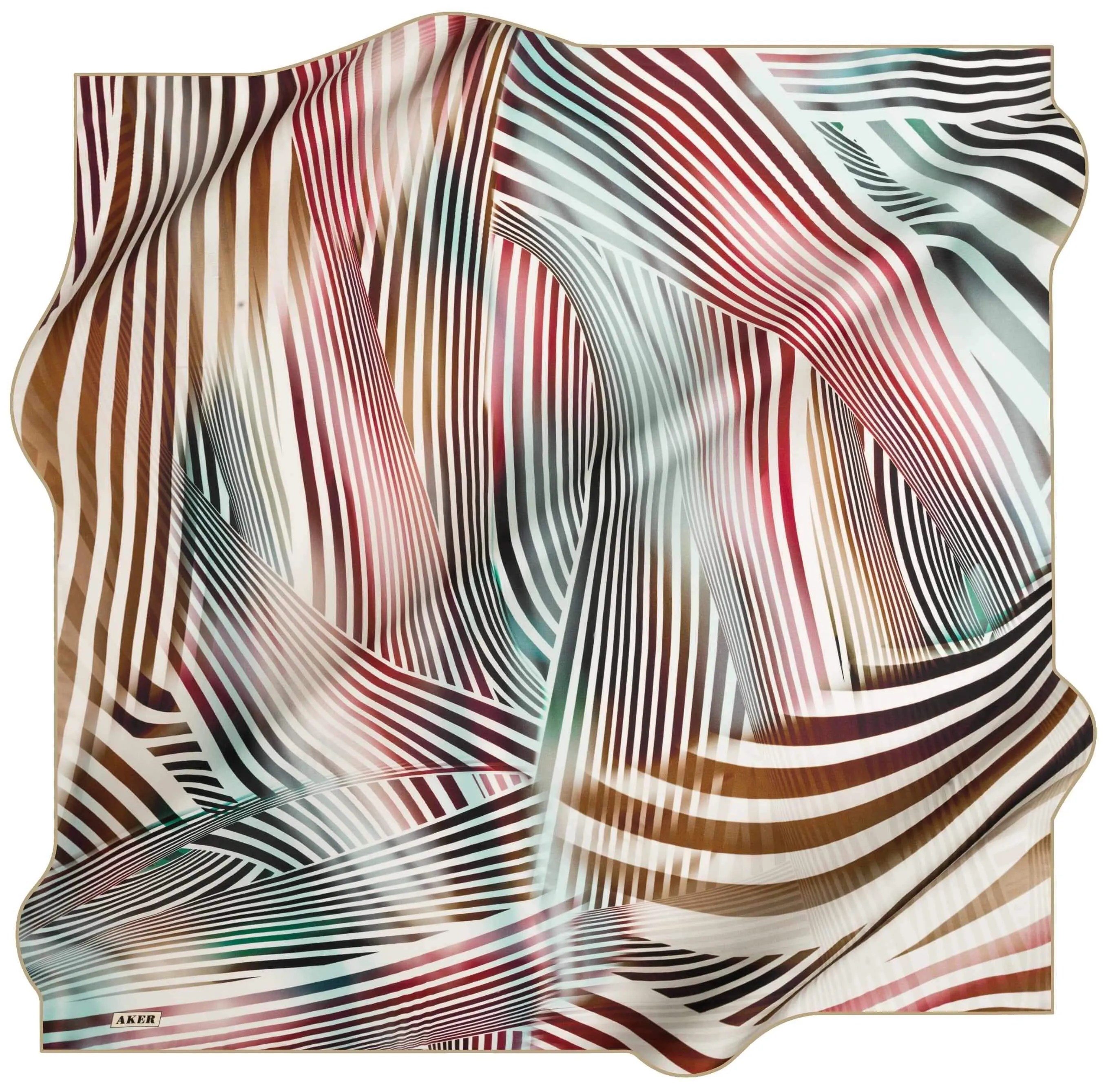 Aker Luxury Striped Silk Wrap Kinrara No. 31