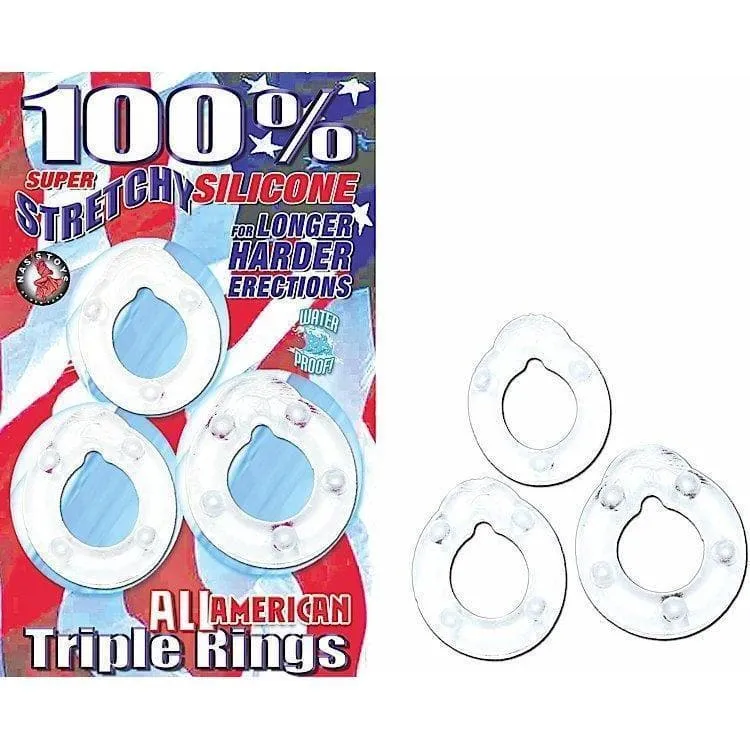 All American Triple Penis Erection Enhancer Rings