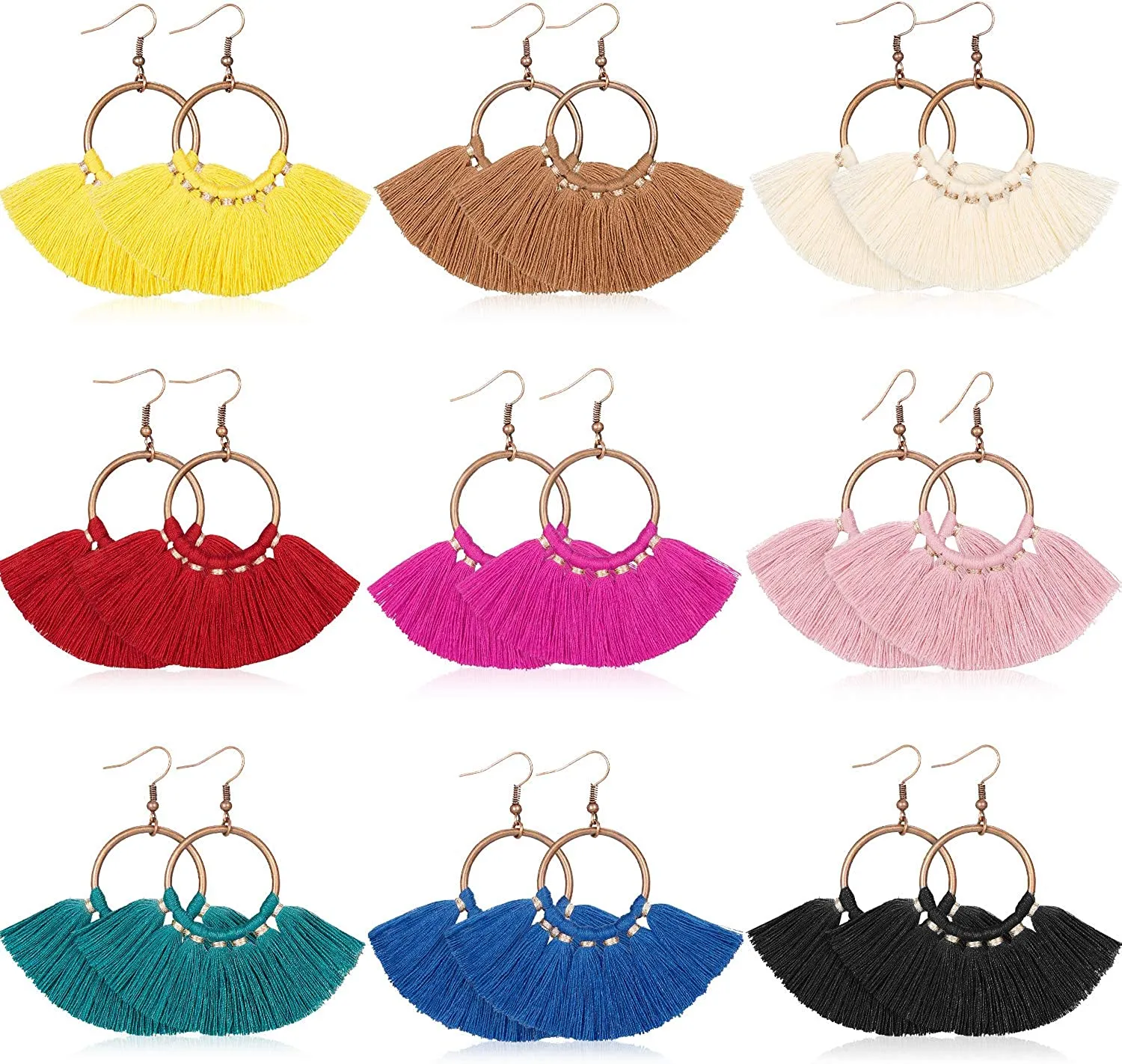 AM1101 - Tassel Statement Earrings