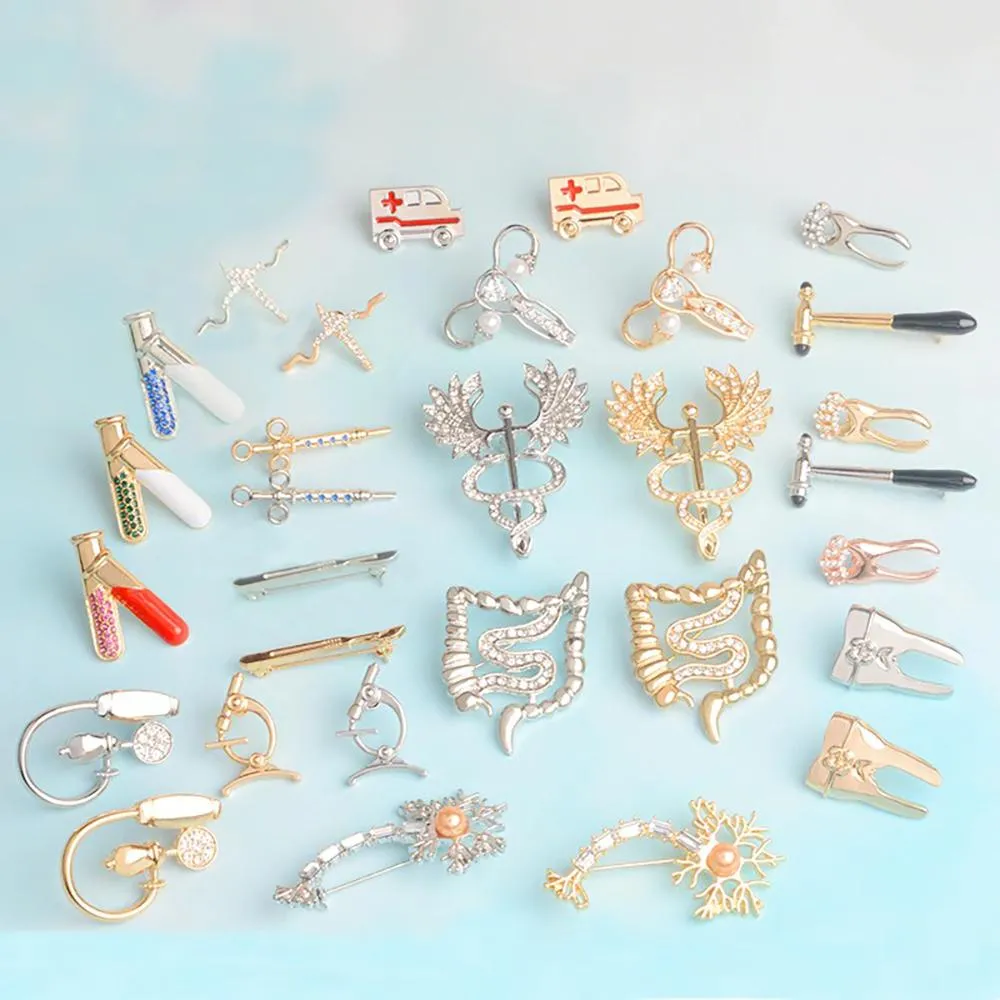 Anatomy and Hospital Medical Equipment Brooch Pins