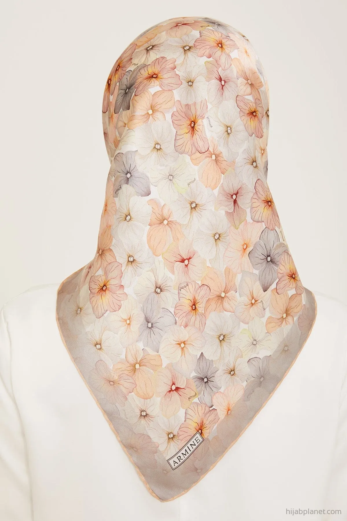 Armine Hydrangea Print Silk Scarf #33