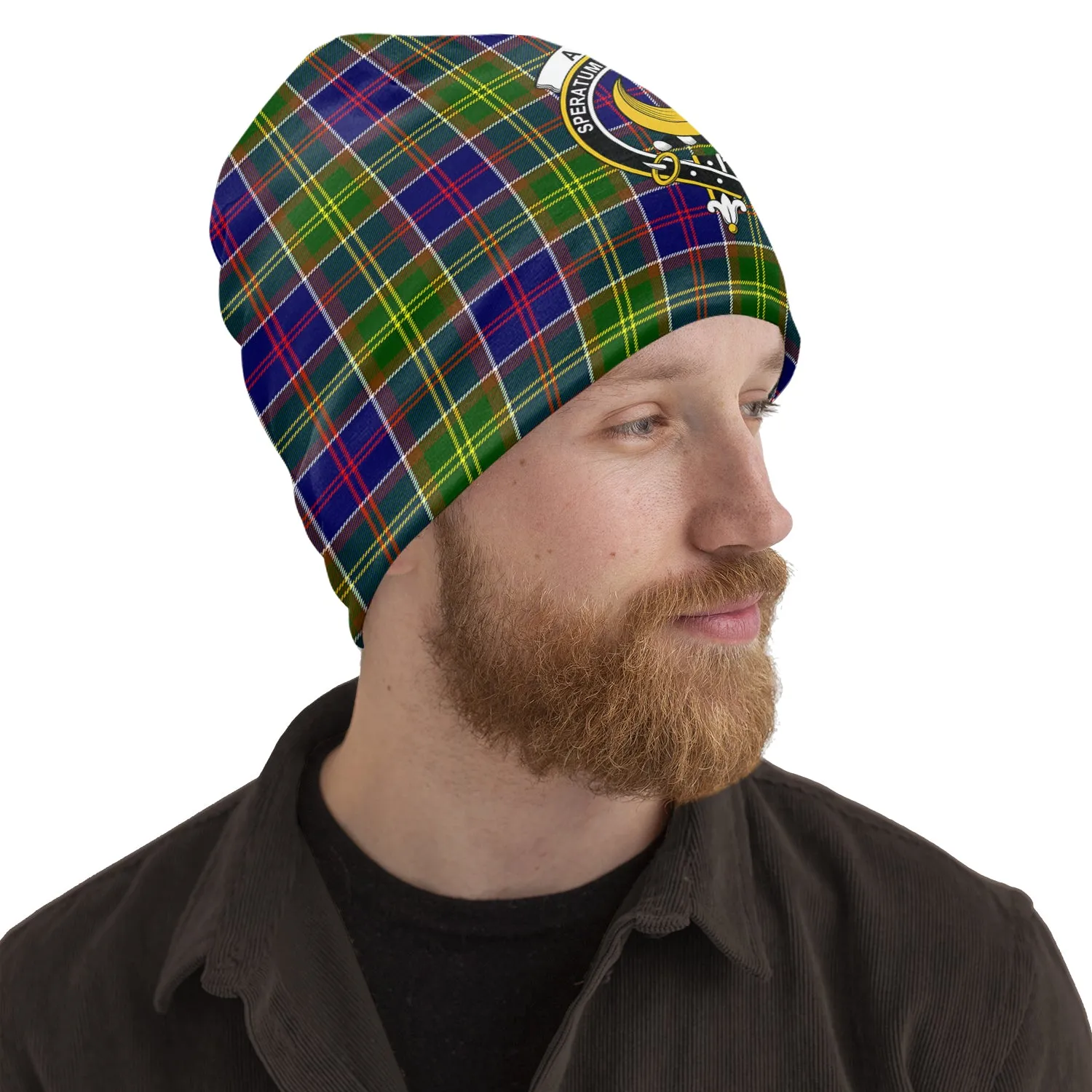 Arnott Tartan Beanies Hat with Family Crest