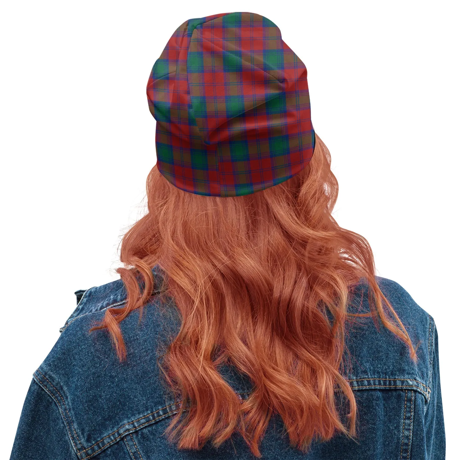 Auchinleck (Affleck) Tartan Beanies Hat with Family Crest