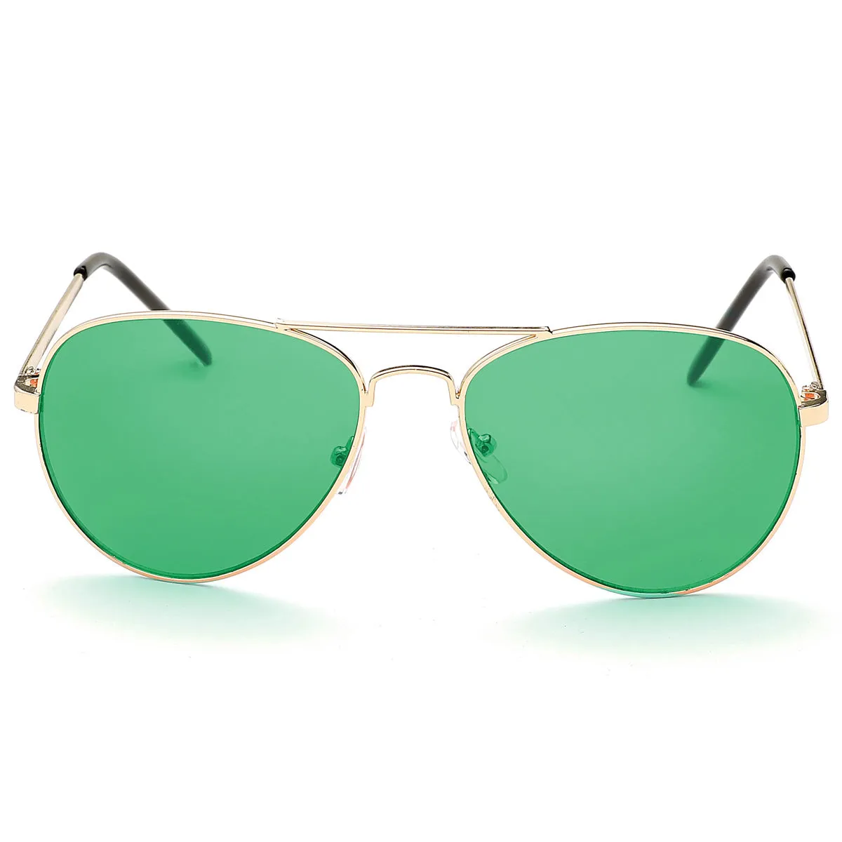 Aviator Sunglasses Classic - Non-Polarized - Gold Frame - Emerald