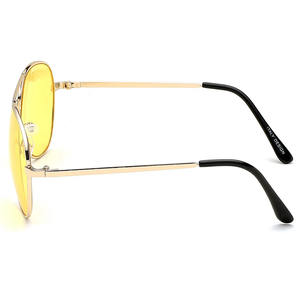 Aviator Sunglasses Classic - Non-Polarized - Gold Frame - Yellow