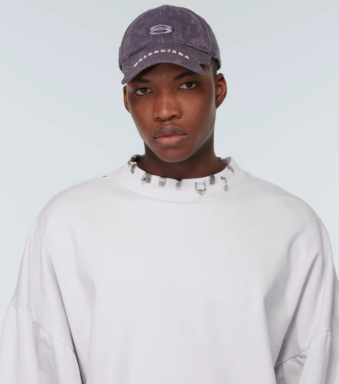 Balenciaga unity sports icon cotton baseball cap with drill, white