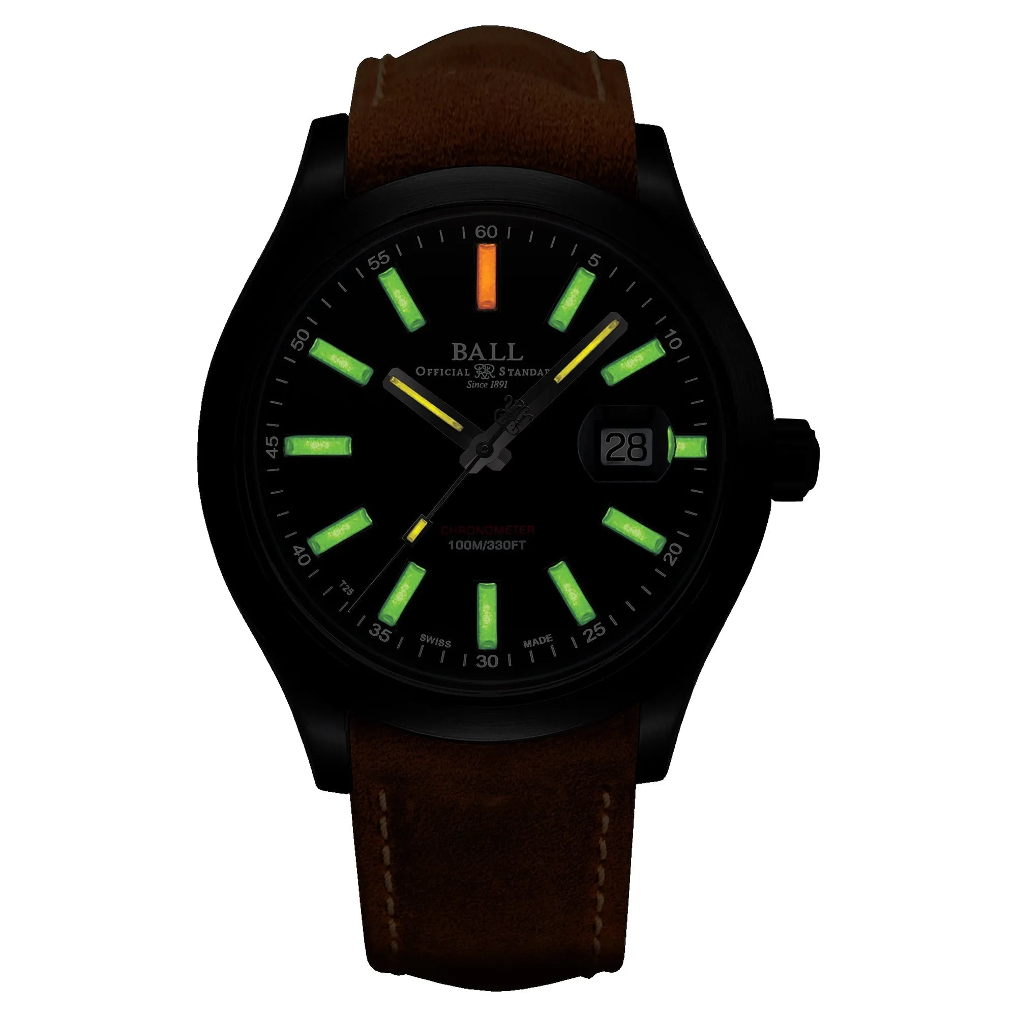 Ball Engineer II Green Berets Men's Black Watch NM2028C-L4CJ-BK