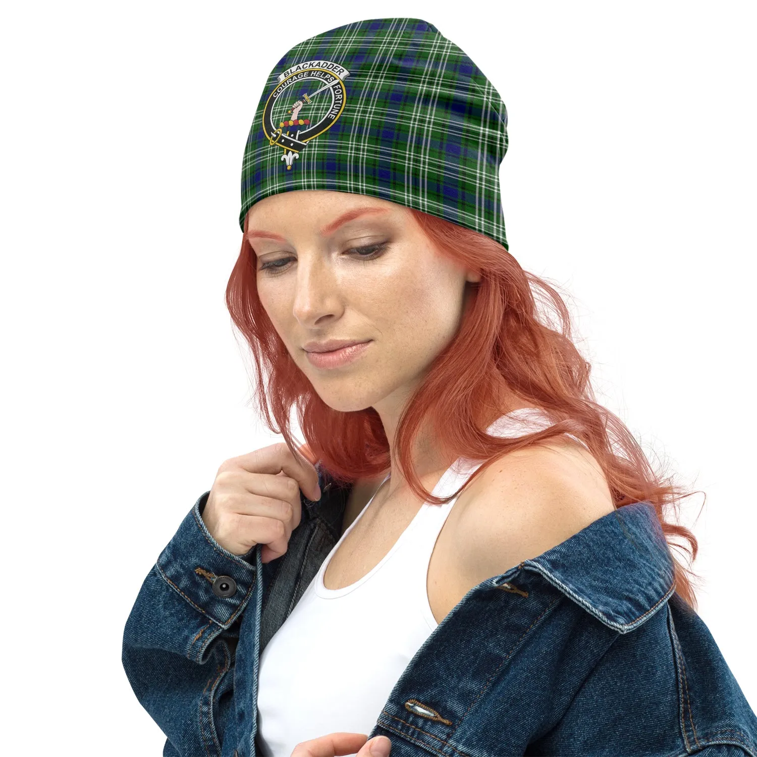 Blackadder Tartan Beanies Hat with Family Crest