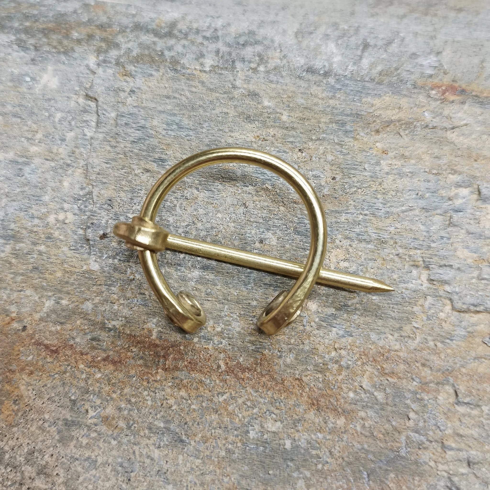 Brass Clothes Pin / Cloak Pin / Fibula