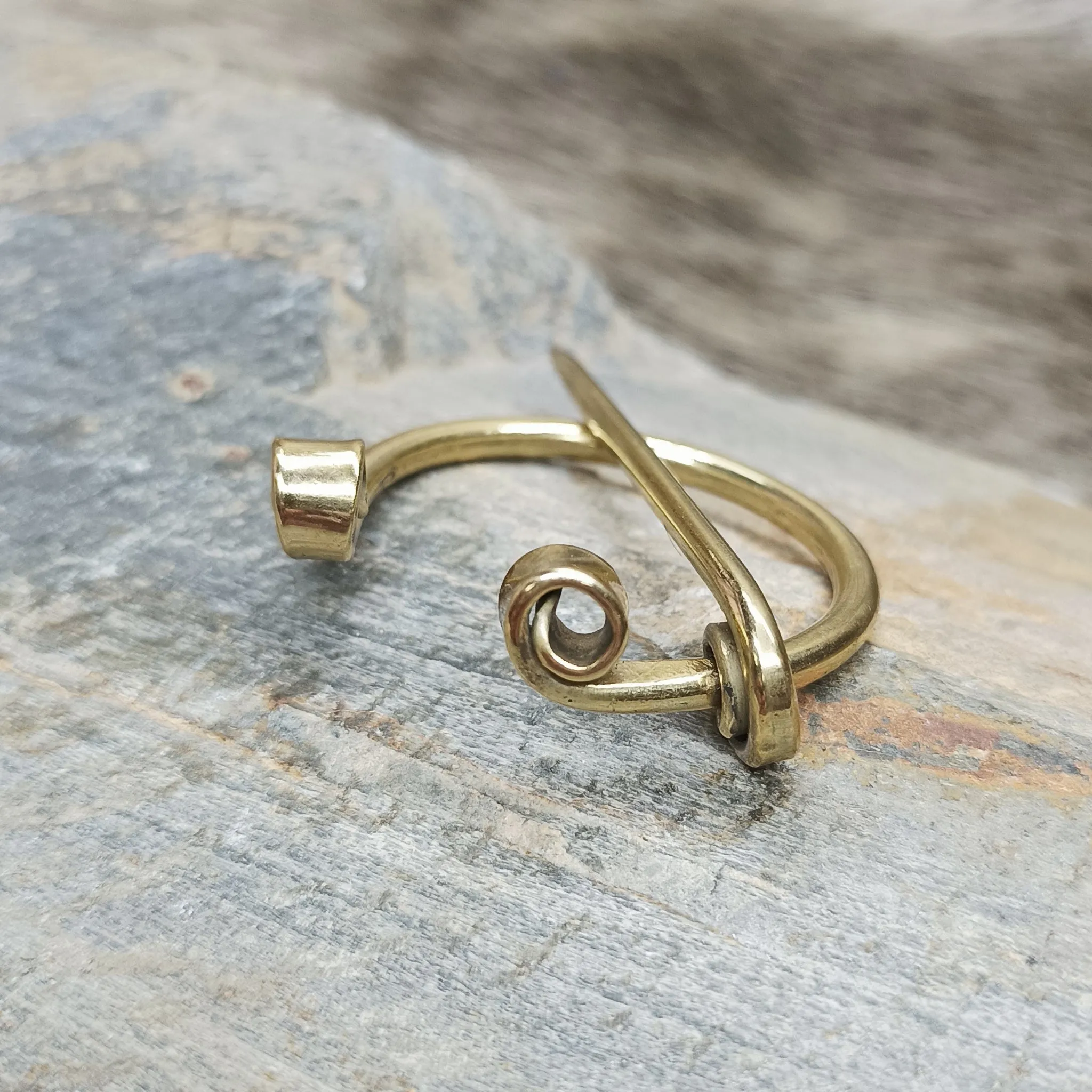 Brass Clothes Pin / Cloak Pin / Fibula