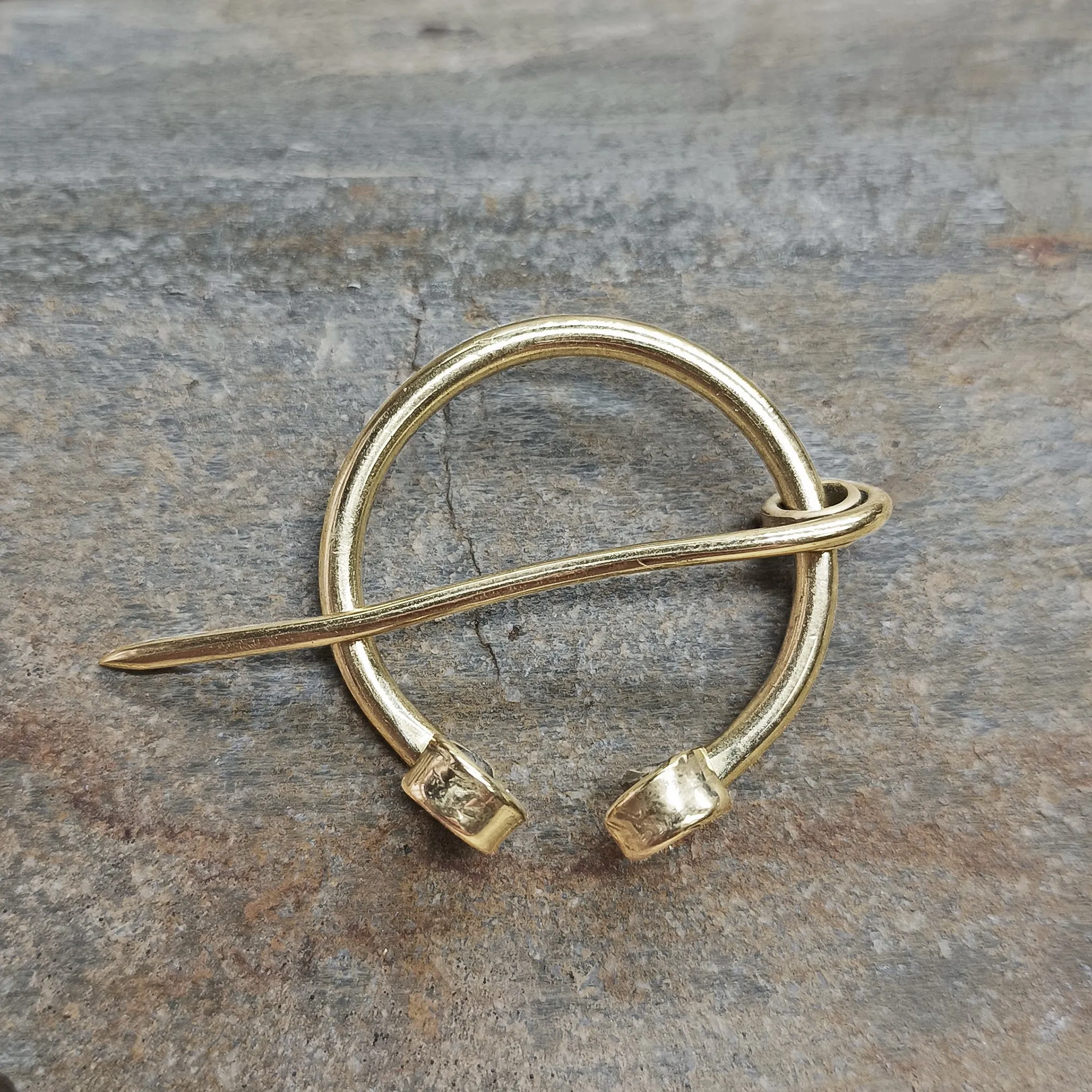 Brass Clothes Pin / Cloak Pin / Fibula