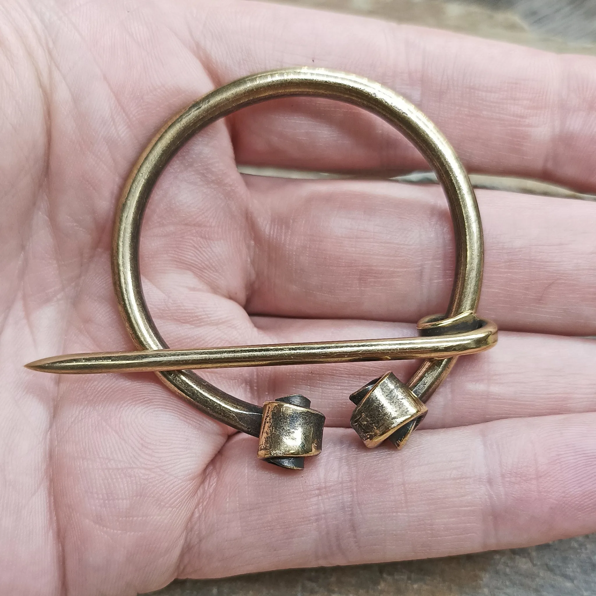 Brass Clothes Pin / Cloak Pin / Fibula