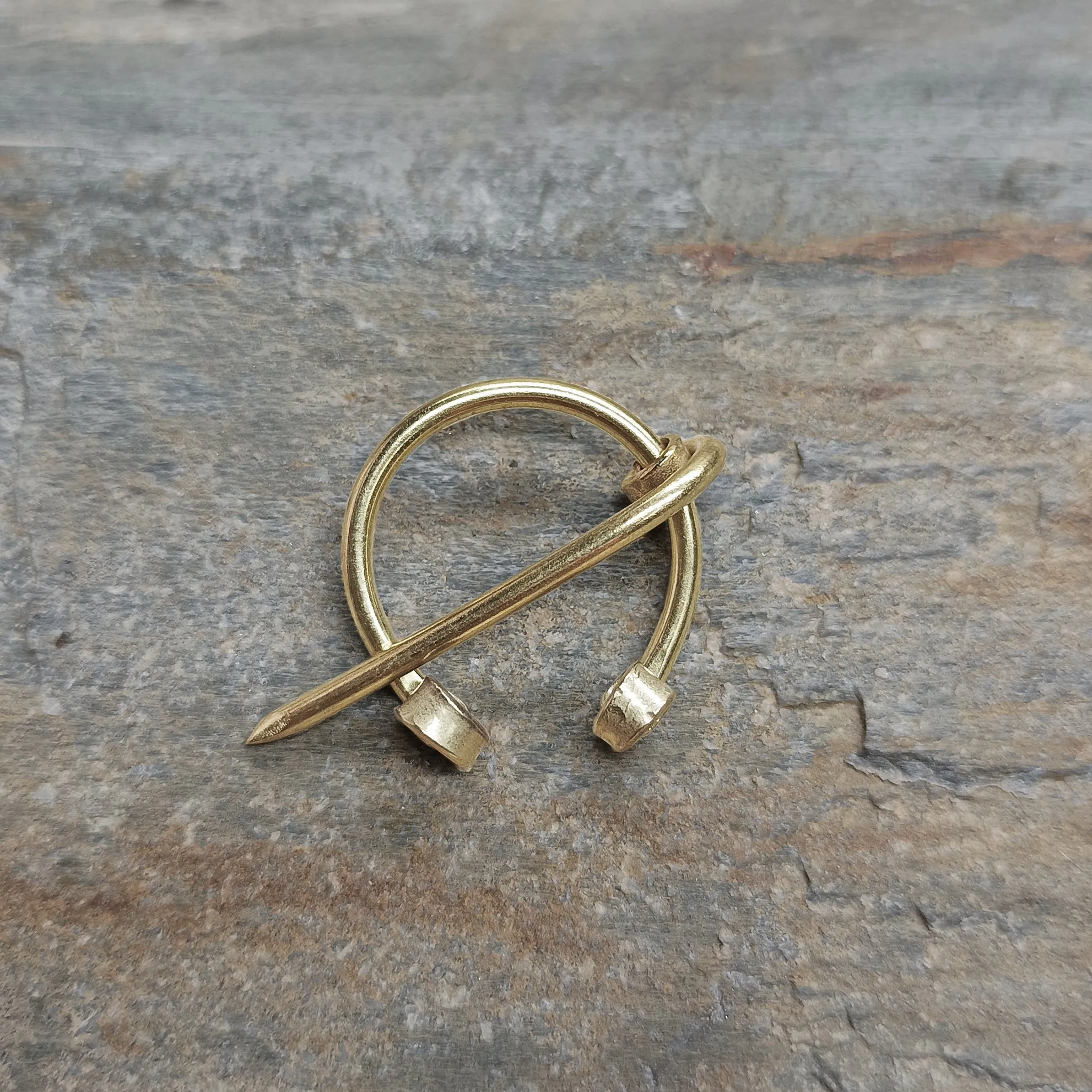 Brass Clothes Pin / Cloak Pin / Fibula