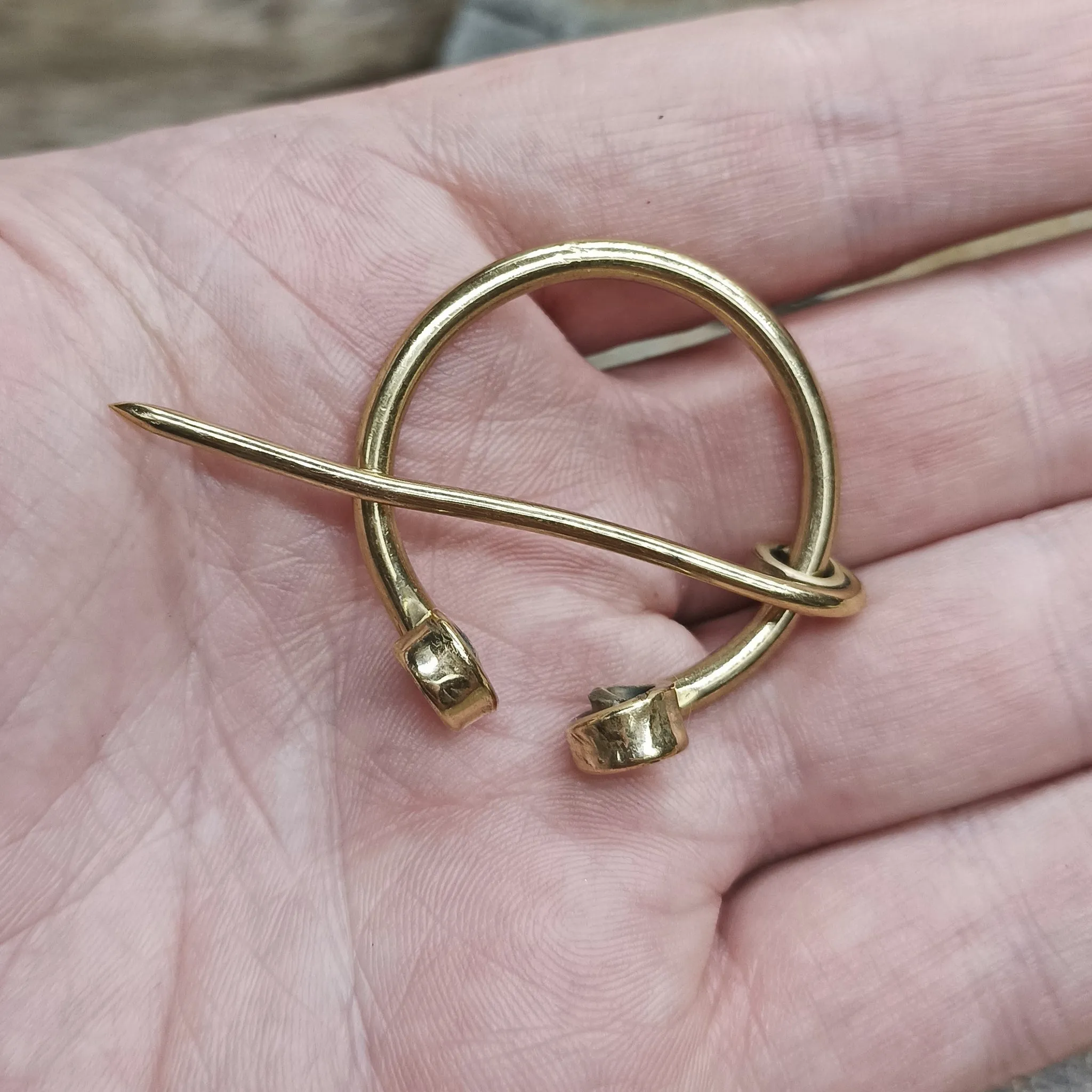 Brass Clothes Pin / Cloak Pin / Fibula