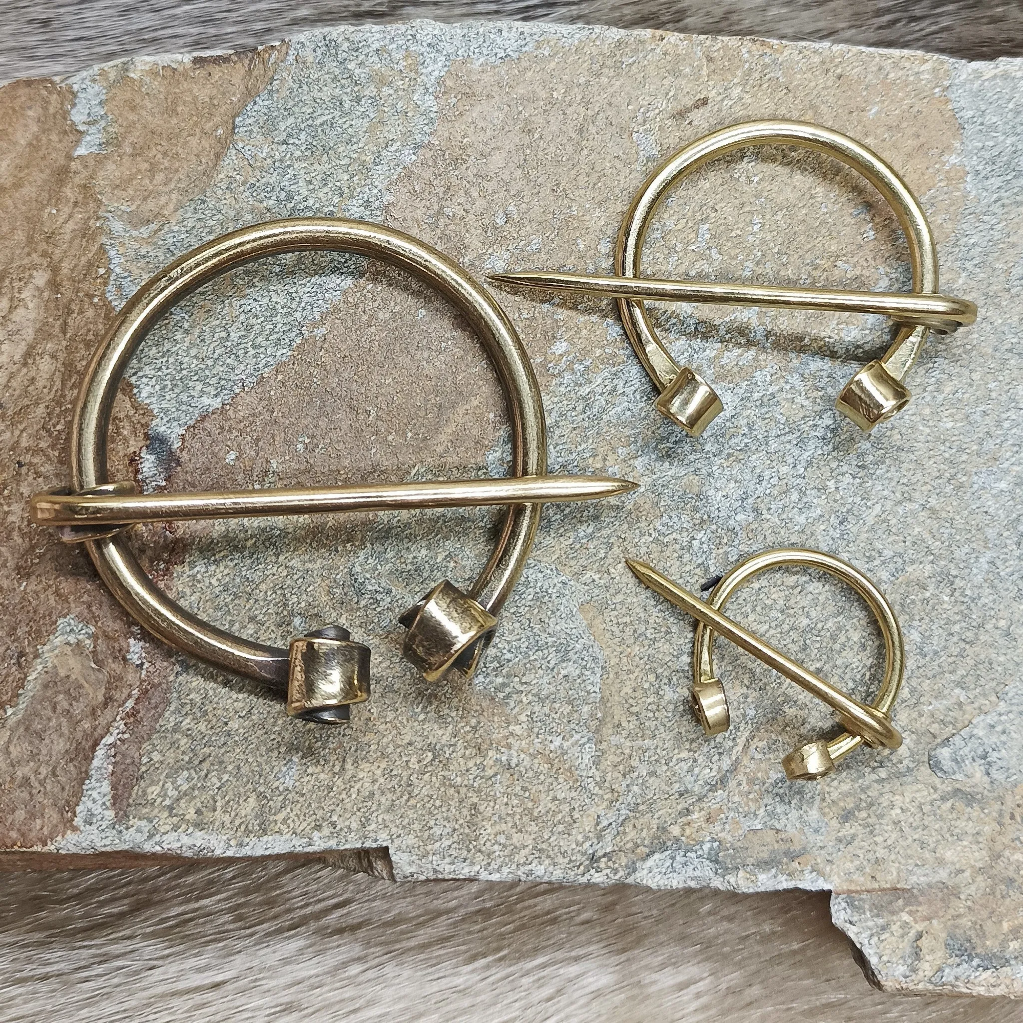 Brass Clothes Pin / Cloak Pin / Fibula