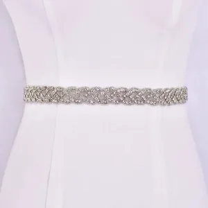 Bridal Waist Belt With Rhinestone Decor For Women's Dress