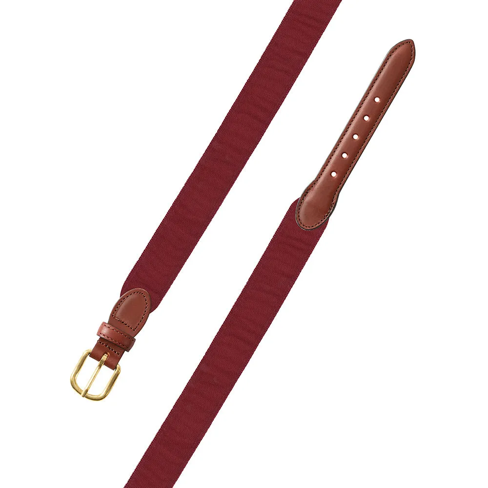 Burgundy Grosgrain Ribbon Children's Belt