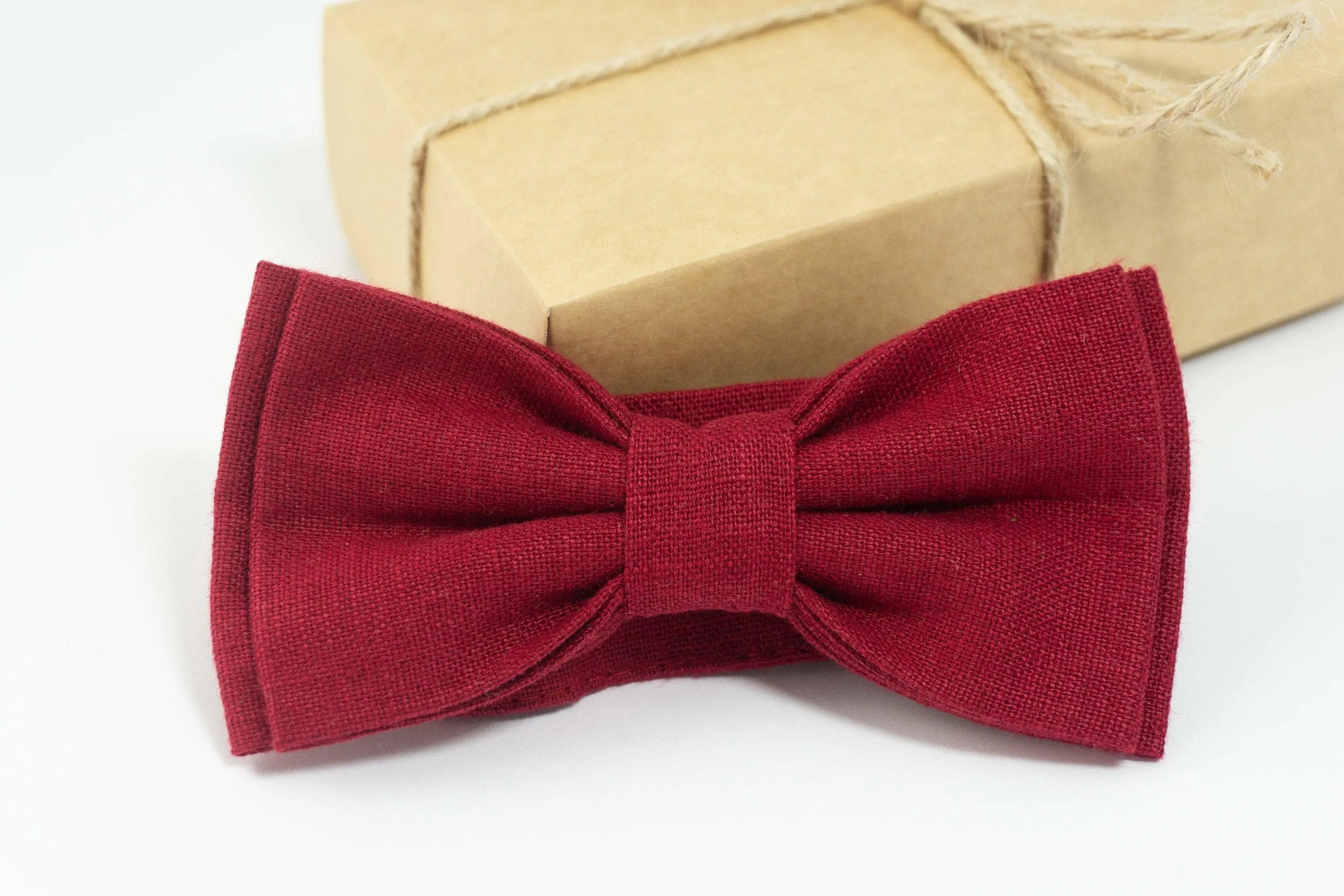 Burgundy Red bow tie | Red mens bow ties