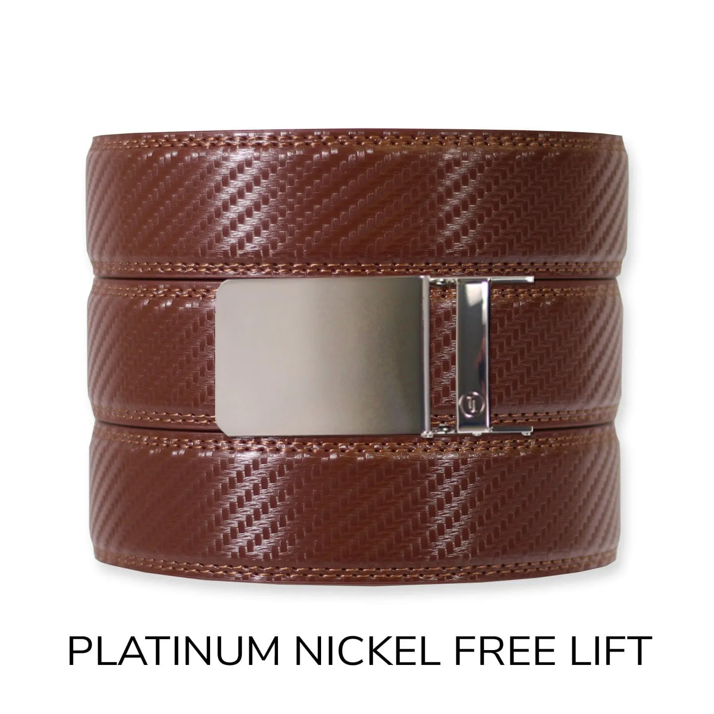 Carbon Chestnut Leather Ratchet Belt & Buckle Set