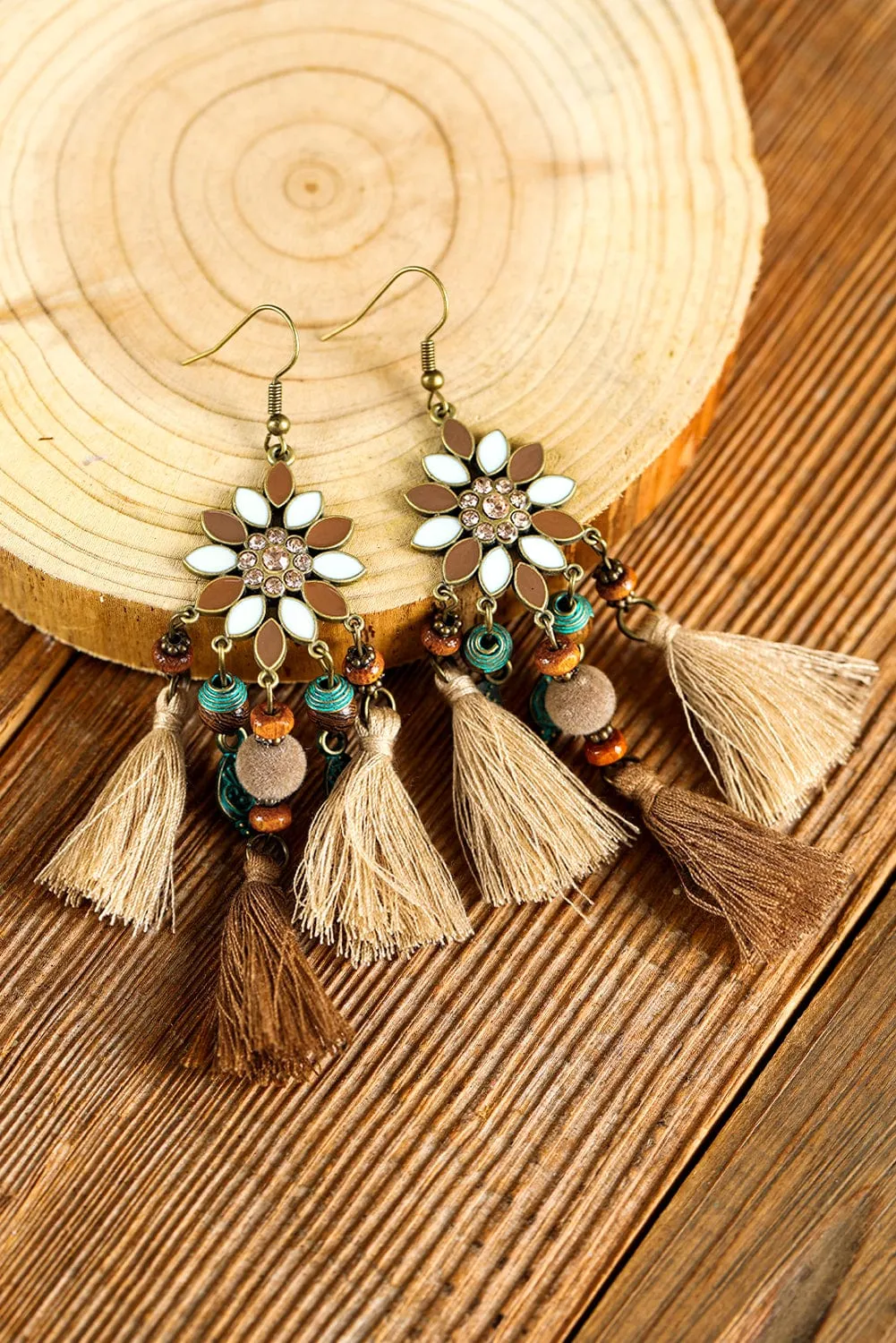 Chestnut Boho Bead Dangle Earrings | PRE ORDER