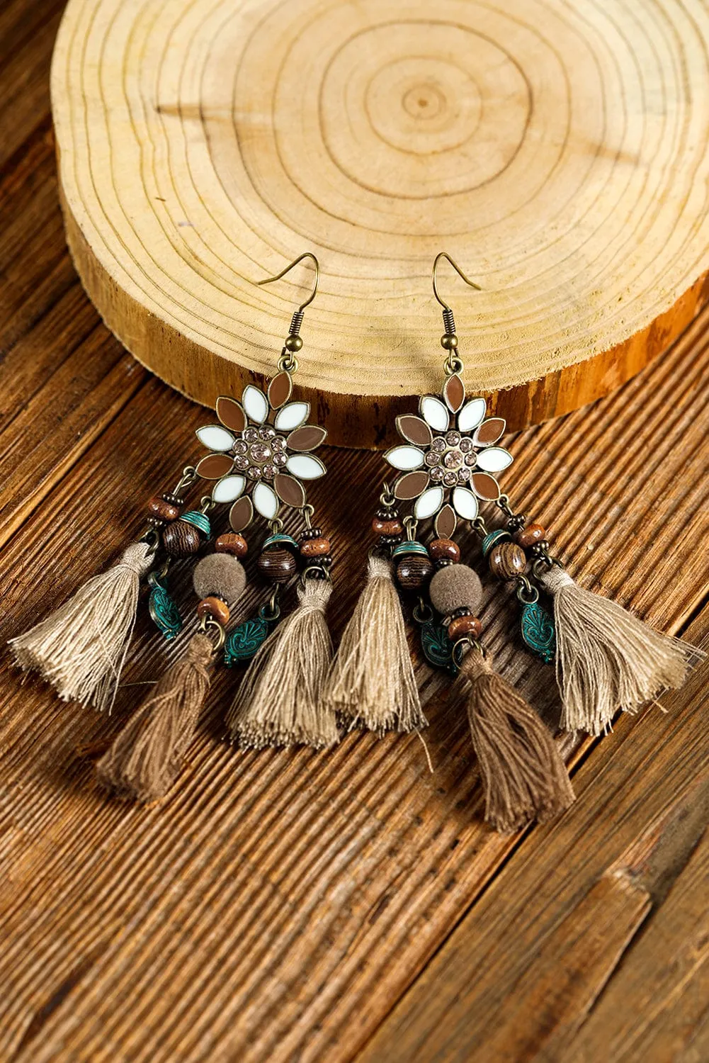 Chestnut Boho Bead Dangle Earrings | PRE ORDER