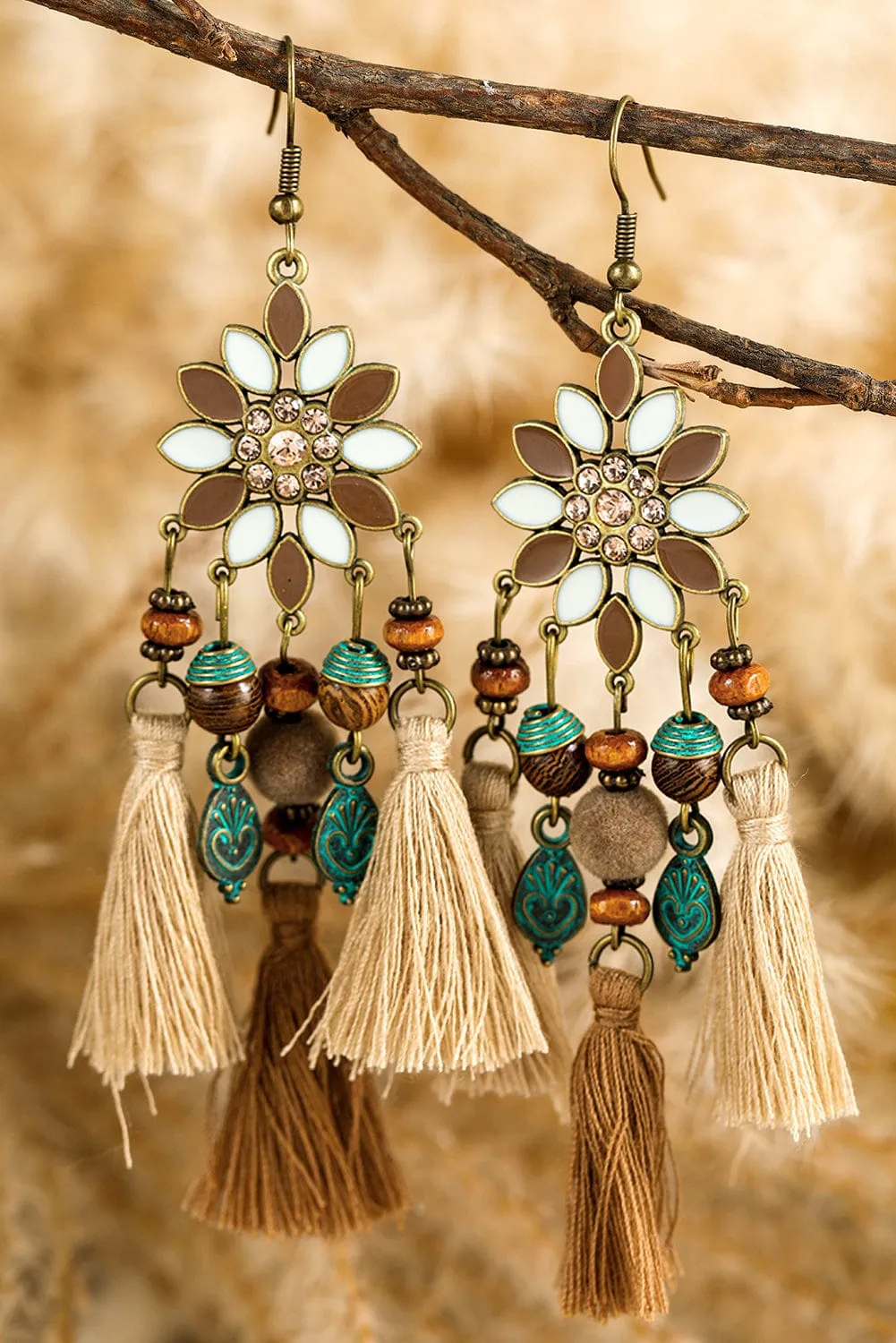 Chestnut Boho Bead Dangle Earrings | PRE ORDER