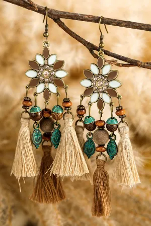 Chestnut Boho Bead Dangle Earrings | PRE ORDER