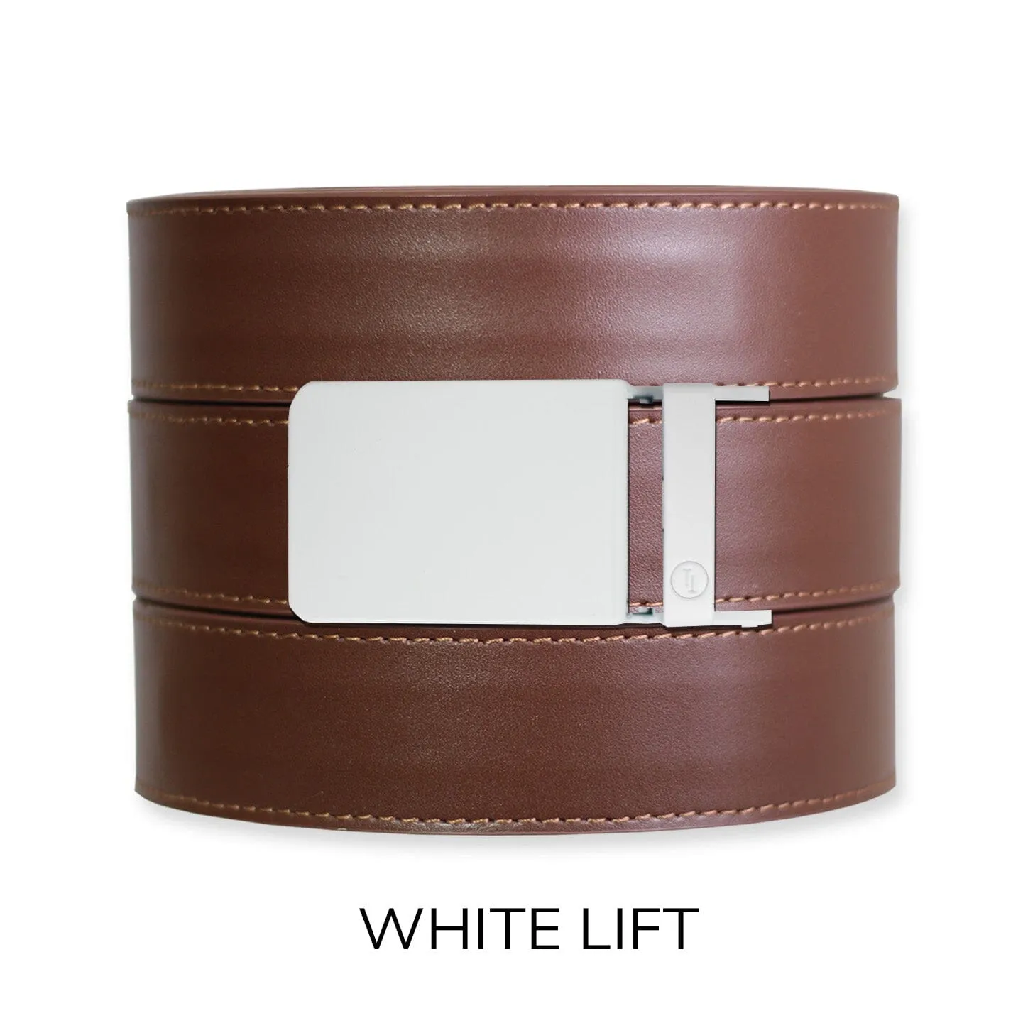 Chestnut Top Grain Leather Ratchet Belt & Buckle Set