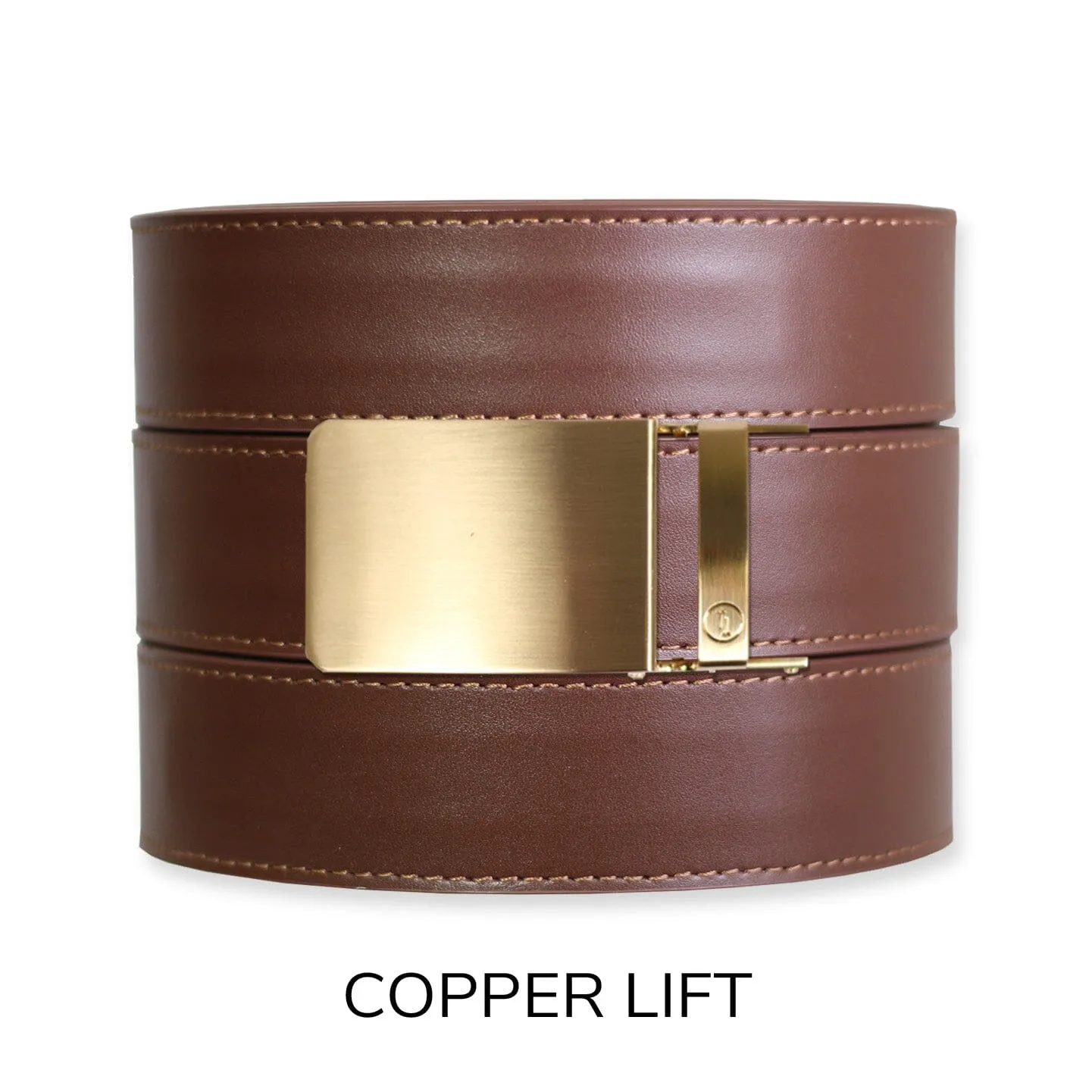 Chestnut Top Grain Leather Ratchet Belt & Buckle Set