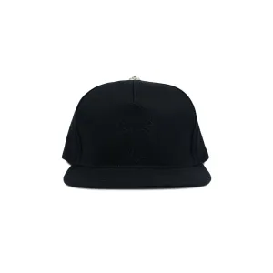 Chrome Hearts Cross Denim Baseball Cap, Waxed, Black