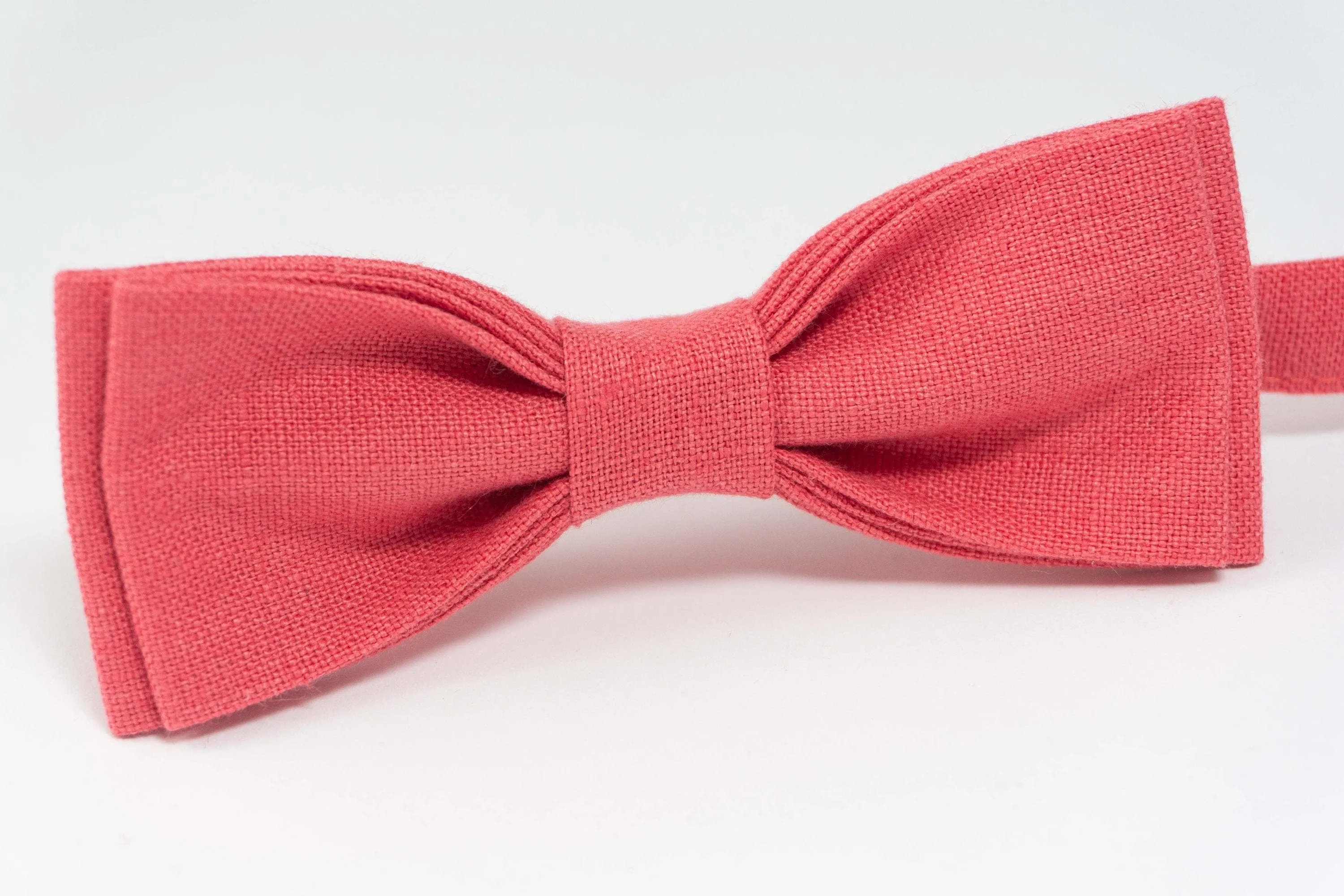 Coral Wedding Bow Tie - Elegant Groom & Groomsmen Accessory