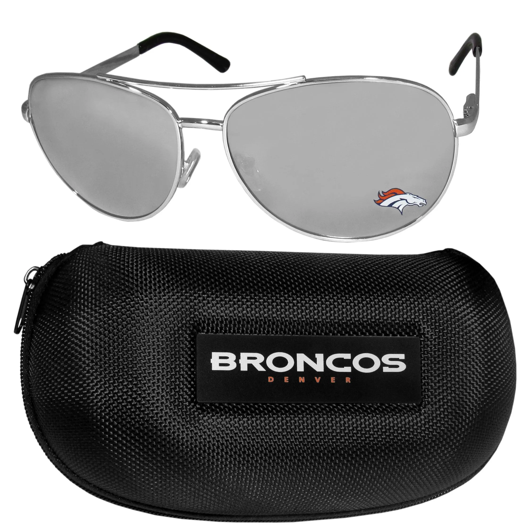 Denver Broncos Aviator Sunglasses and Case