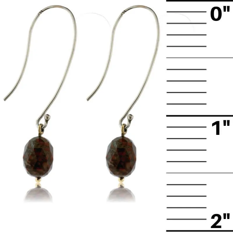 Dinosaur Bone Faceted Dangle Style Earrings