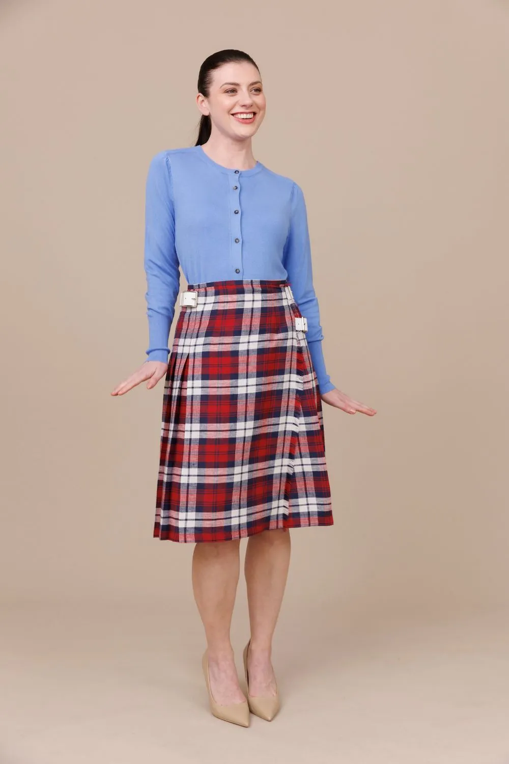 Doonbeg 100% Linen Midi Kilt