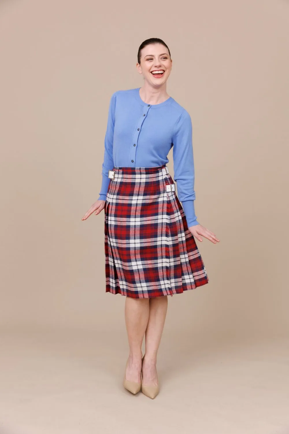 Doonbeg 100% Linen Midi Kilt