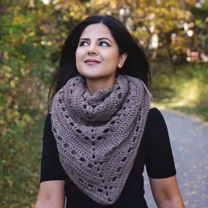 Easy Autumn Triangle Shawl Crochet Pattern