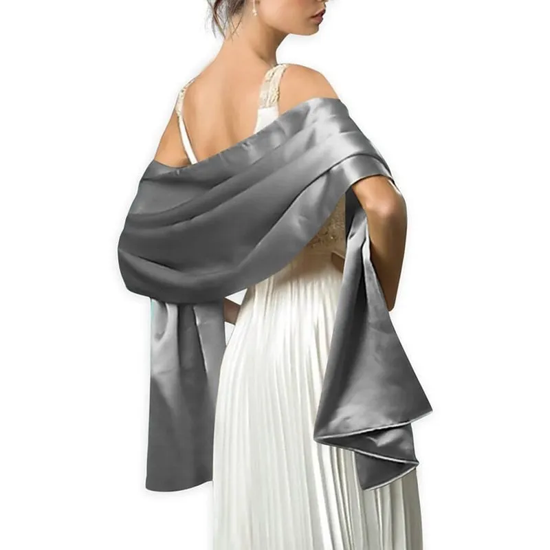 Evening Satin Wraps-Shawls for Women - Formal Wedding Accessory