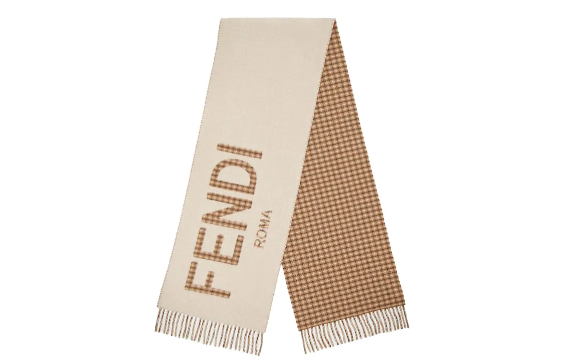 Fendi unisex knitted scarves, cream color