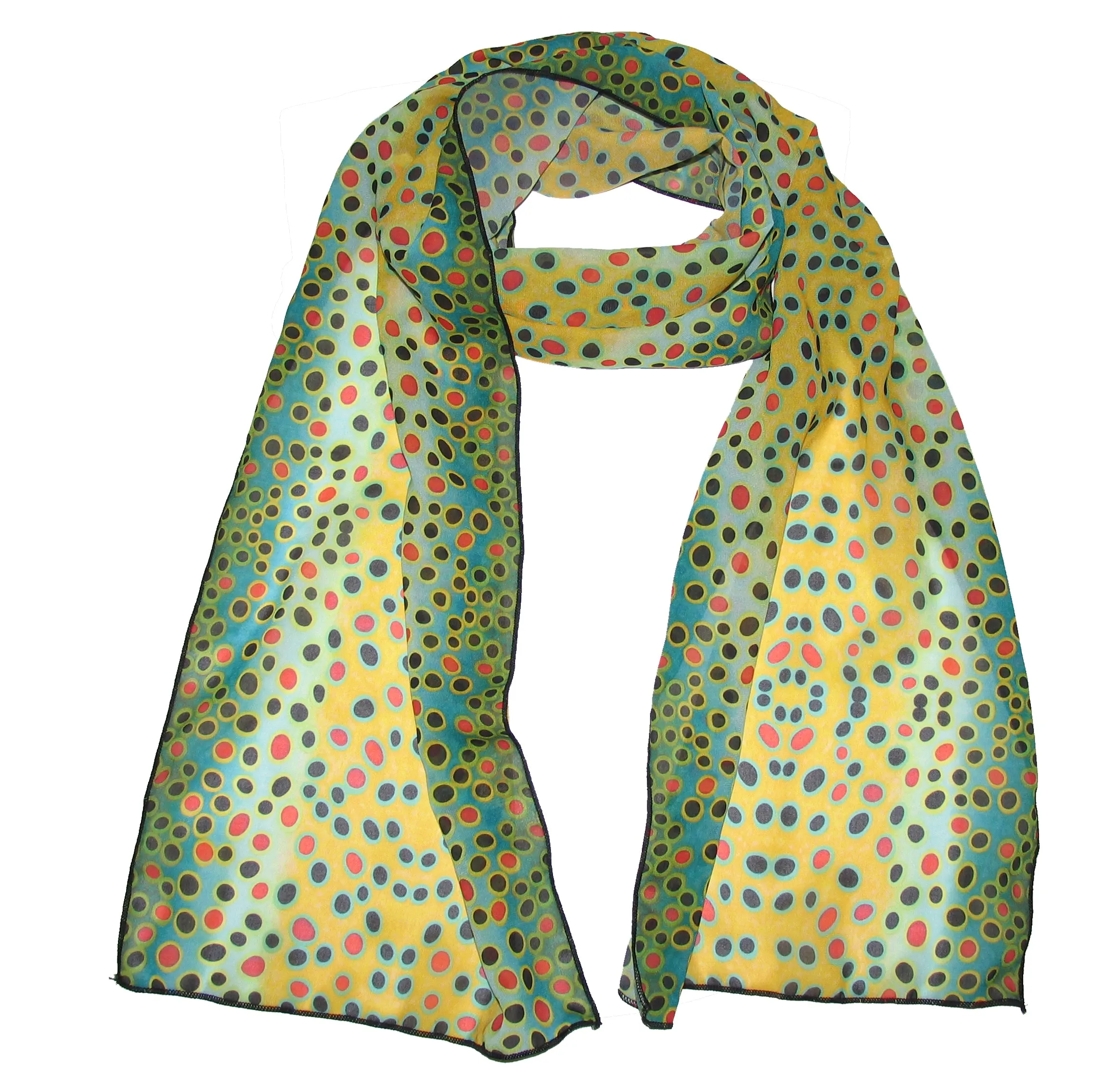 Fin-Flank Silk Brown Trout Scarf