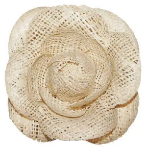 Flower Brooch - Straw