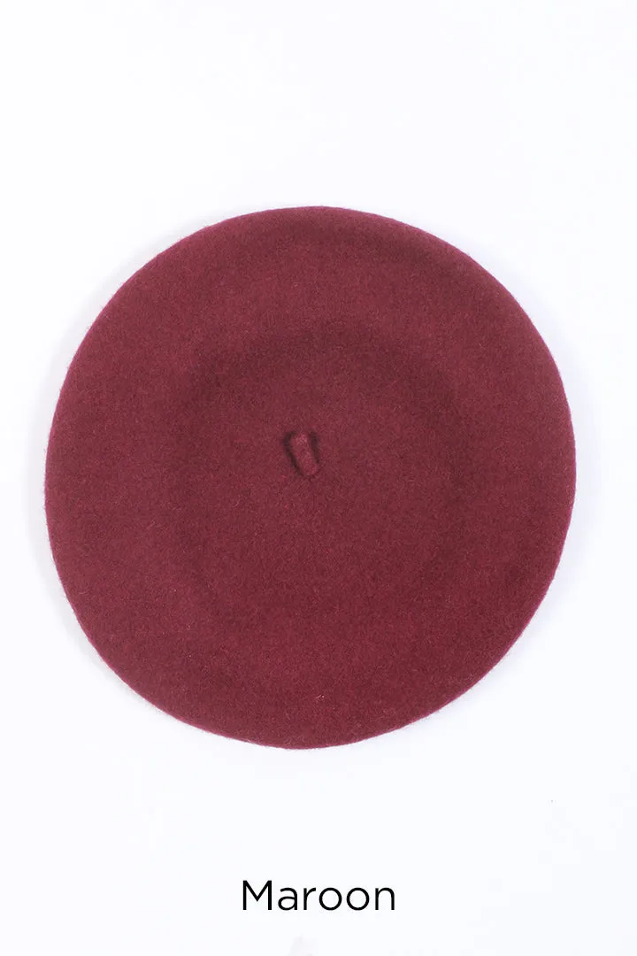 FWBRT217 - Solid Wool Beret