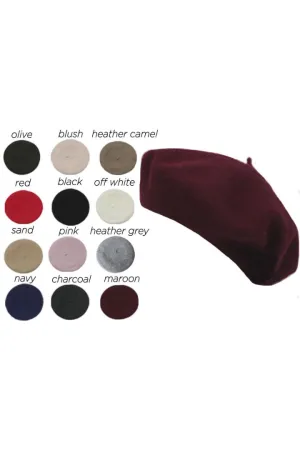 FWBRT217 - Solid Wool Beret