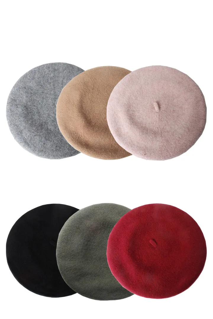 FWBRT217 - Solid Wool Beret