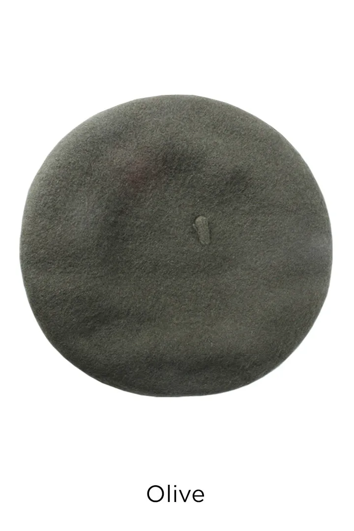 FWBRT217 - Solid Wool Beret