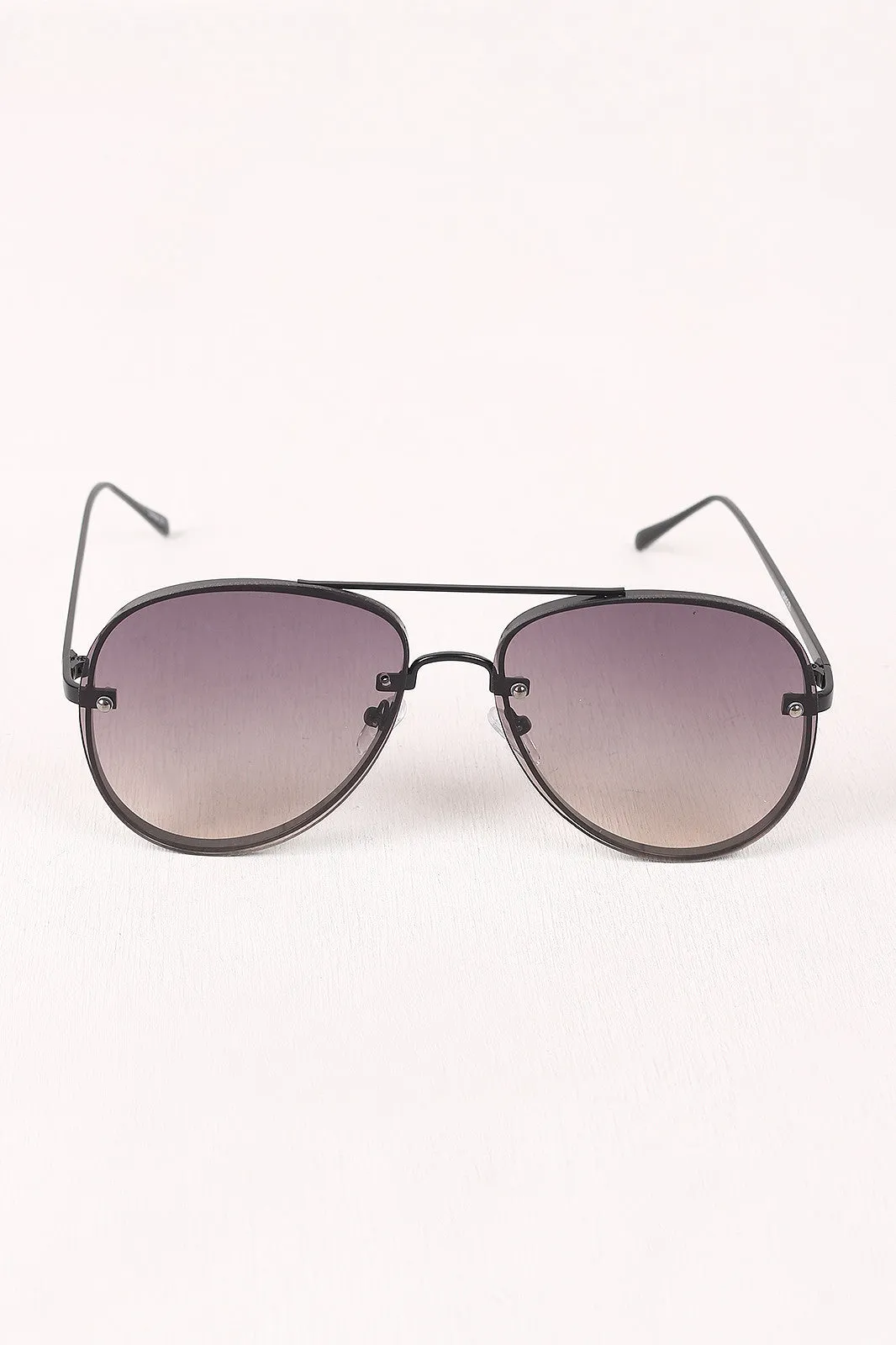 Gradient Double Bridge Aviator Sunglasses