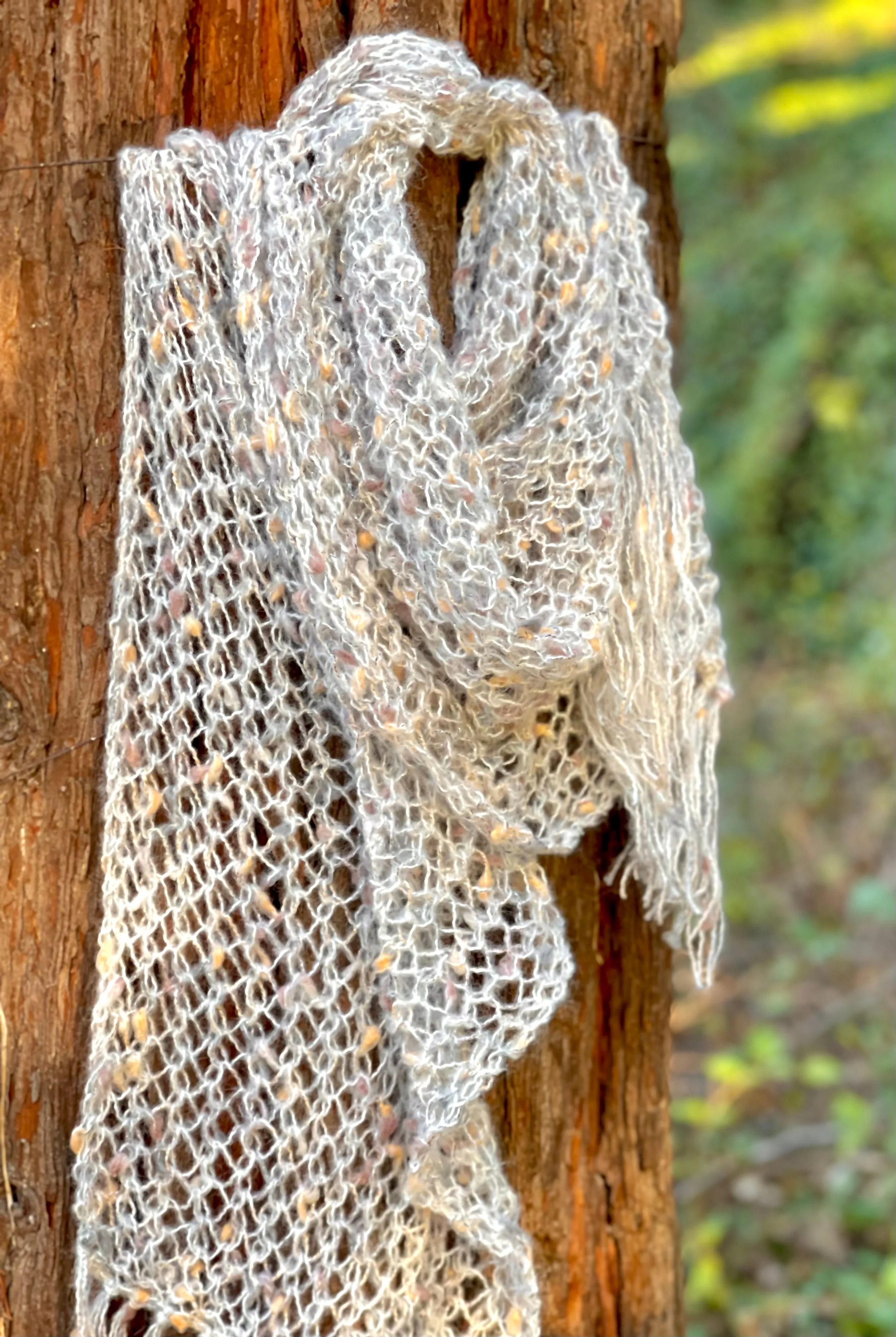 Hand Openwork Knitted Scarf for Women