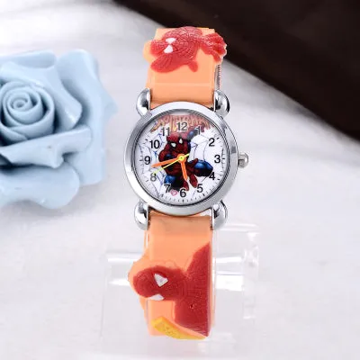 hot sale spiderman watch kids watches 3d rubber kids cartoon watch baby spiderman clock children's watches saat relogio reloj