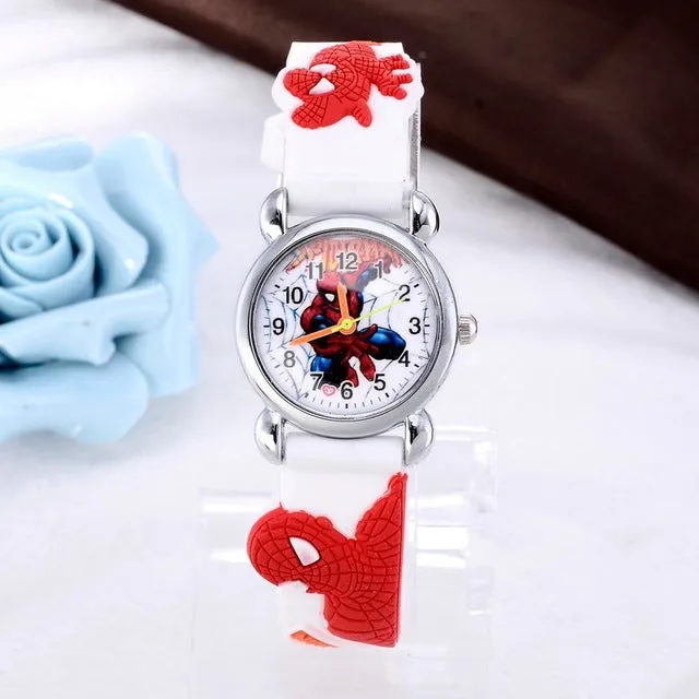 hot sale spiderman watch kids watches 3d rubber kids cartoon watch baby spiderman clock children's watches saat relogio reloj